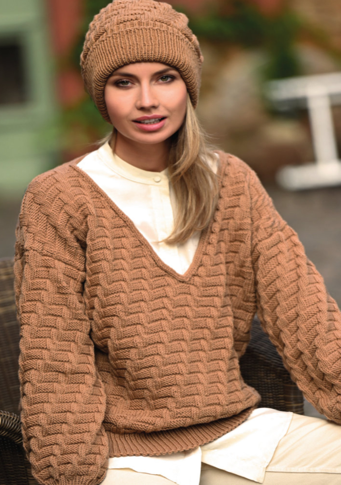 Strukturpullover und Mütze | Anleitungsheft + Wolle Starwool Linie 4  | Stricken | ONline