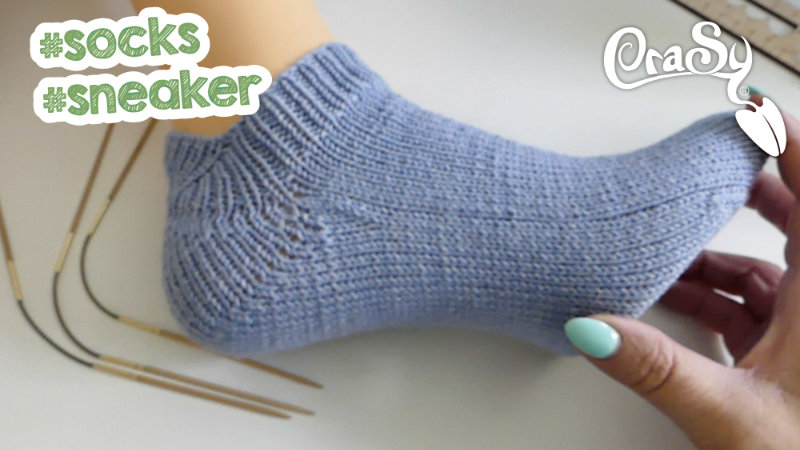 Sneakersocken Top Down Stricken | Anleitung + Wolle Merino Silk Socks Stretch, 4-fach  | Stricken | Sylvie Rasch