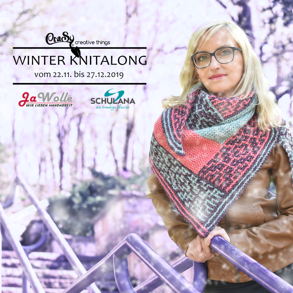 Mosaiktuch Log Cabin *extended* | Anleitung als PDF | Stricken | Sylvie Rasch