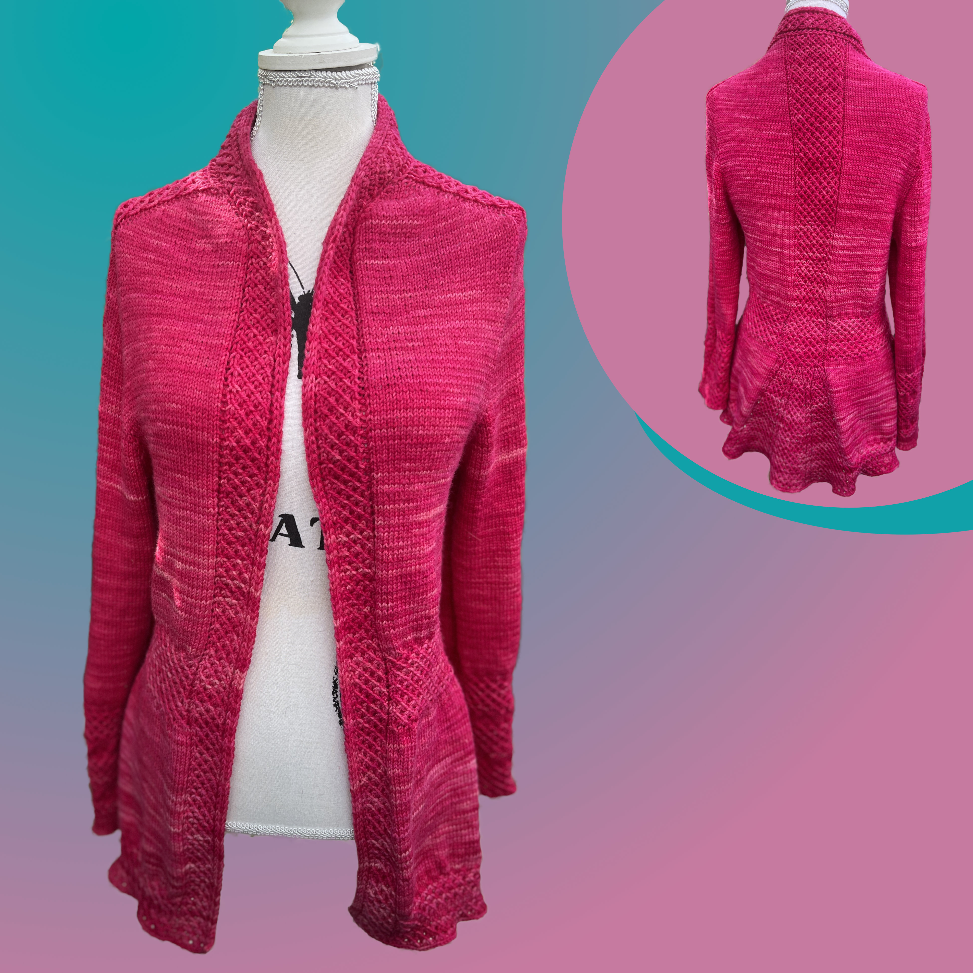 Strickjacke Blume des Lebens Long | Anleitung als PDF | Stricken | Sylvie Rasch