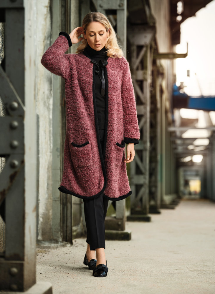 Lange Chanell Jacke | Anleitungsheft + Wolle Royal  | Stricken | Pro Lana