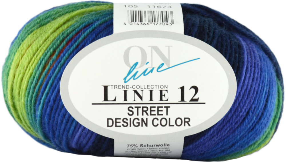 Street Design-Color Linie 12 von ONline 0105 - blau/grün/gelb/schwarz