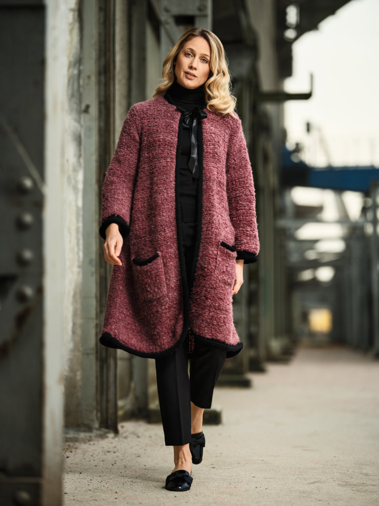 Lange Chanell Jacke | Anleitungsheft + Wolle Royal  | Stricken | Pro Lana